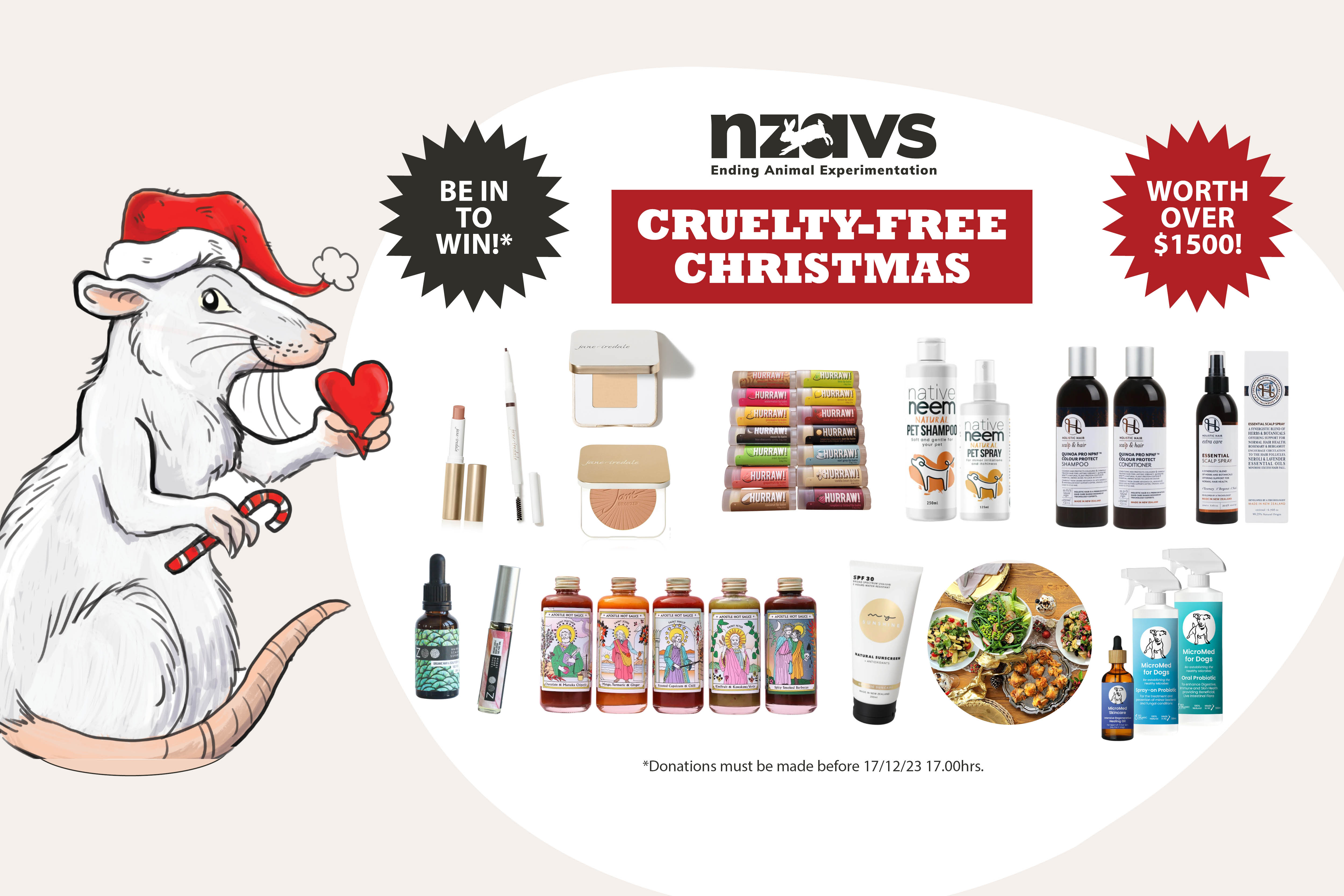 Win Our Cruelty-Free Christmas Prize Pack! - NZAVS | Ending Animal